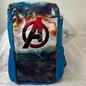 MARVEL AVENGERS Large Backpack W/Stickers Travel School Boys Kids Bag.